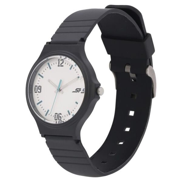 SF Quartz Analog White Dial Plastic Strap Watch for Men - image number 2