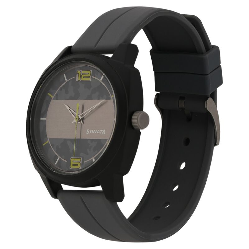 Camo Multicoloured Dial Plastic Strap Watch for Men - image number 2