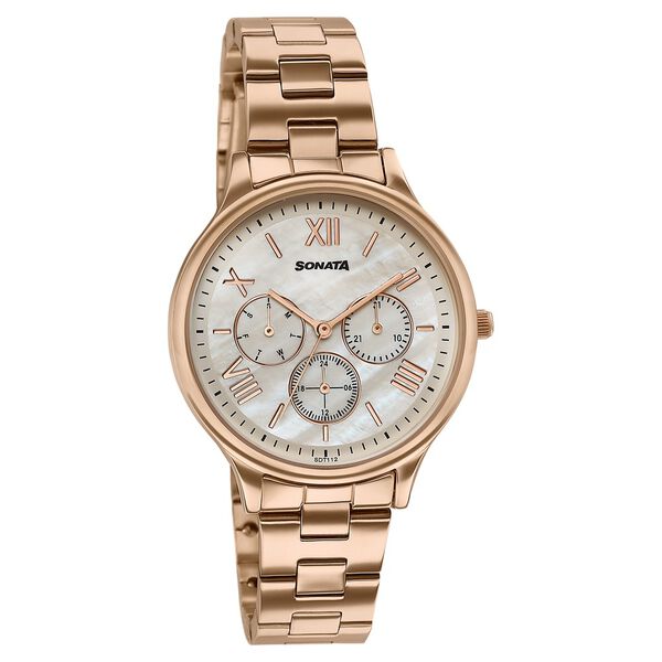 Sonata Women's Work Wear rose gold Watch - Premium Multifunction design for everyday style - image number 1