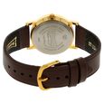 Sonata Quartz Analog with Day and Date Champagne Dial Leather Strap Watch for Men - image number 3