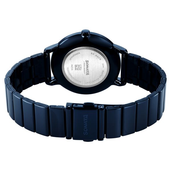 Sonata Sleek Women Ice Blue Dial Ultra-Slim Navy Bracelet Watch - image number 5