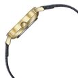 Sonata Glam Gold Quartz Analog Black Dial Leather Strap Watch For Women - image number 3