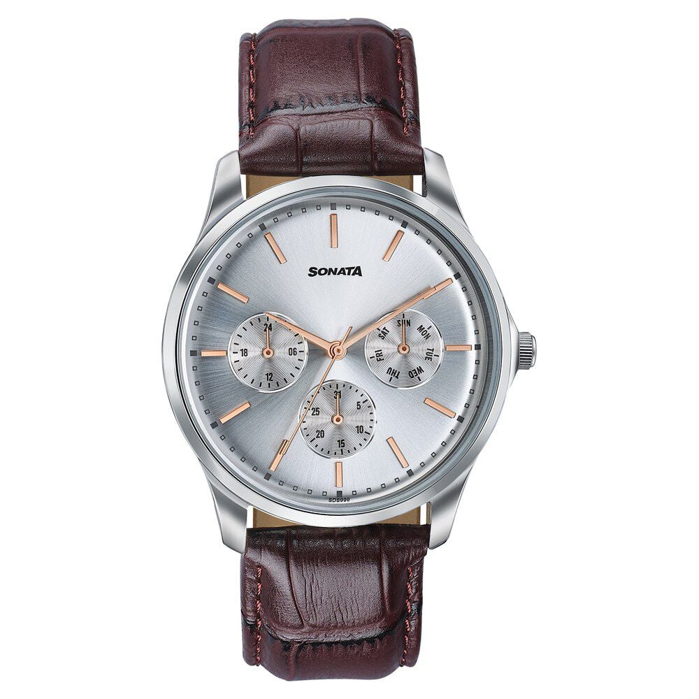 Sonata Men's Work Wear silver dial Watch - Premium Multifunction design for everyday style-picture-16