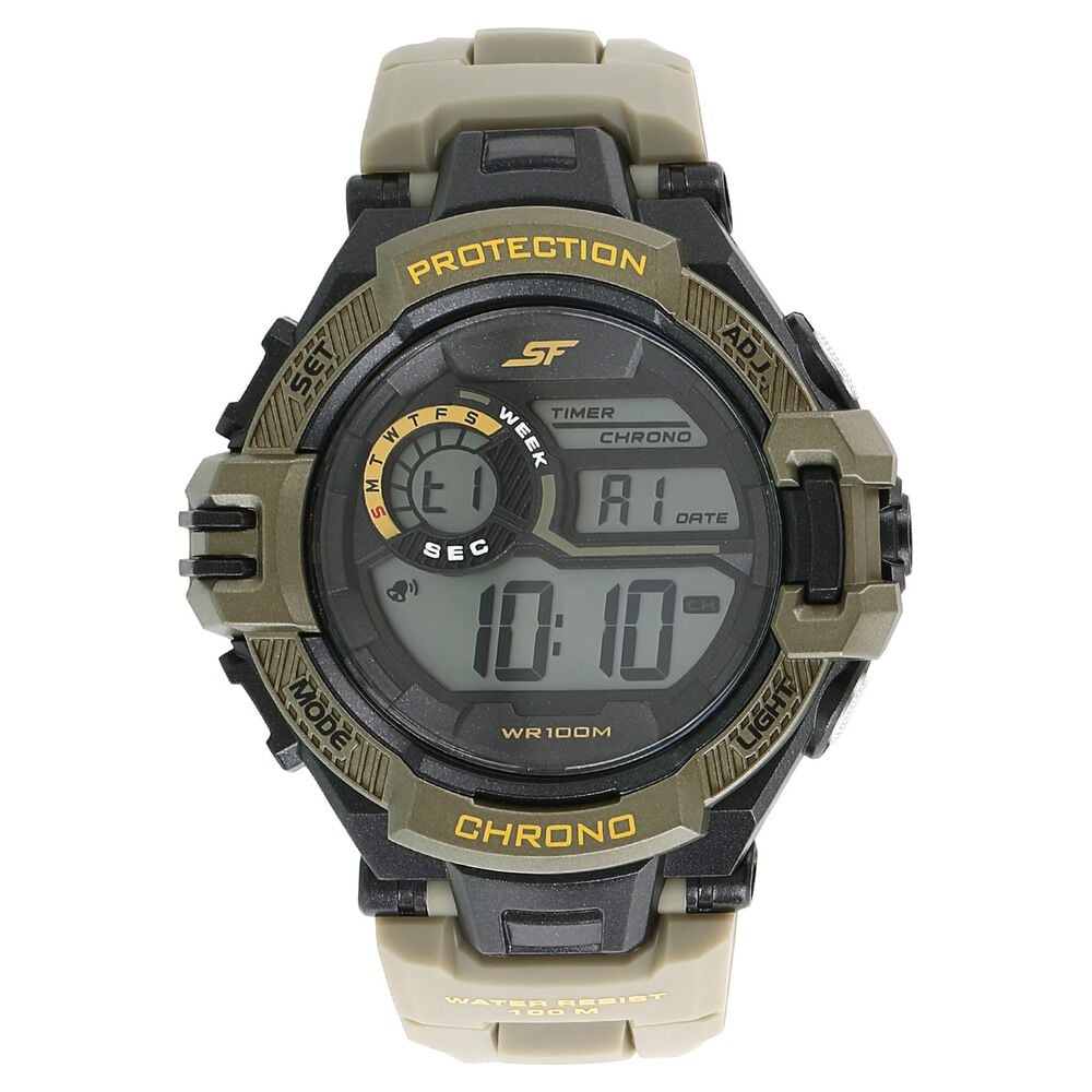 Buy Online SF Digital Dial Plastic Strap Watch for Men ns77080pp02 Sonata