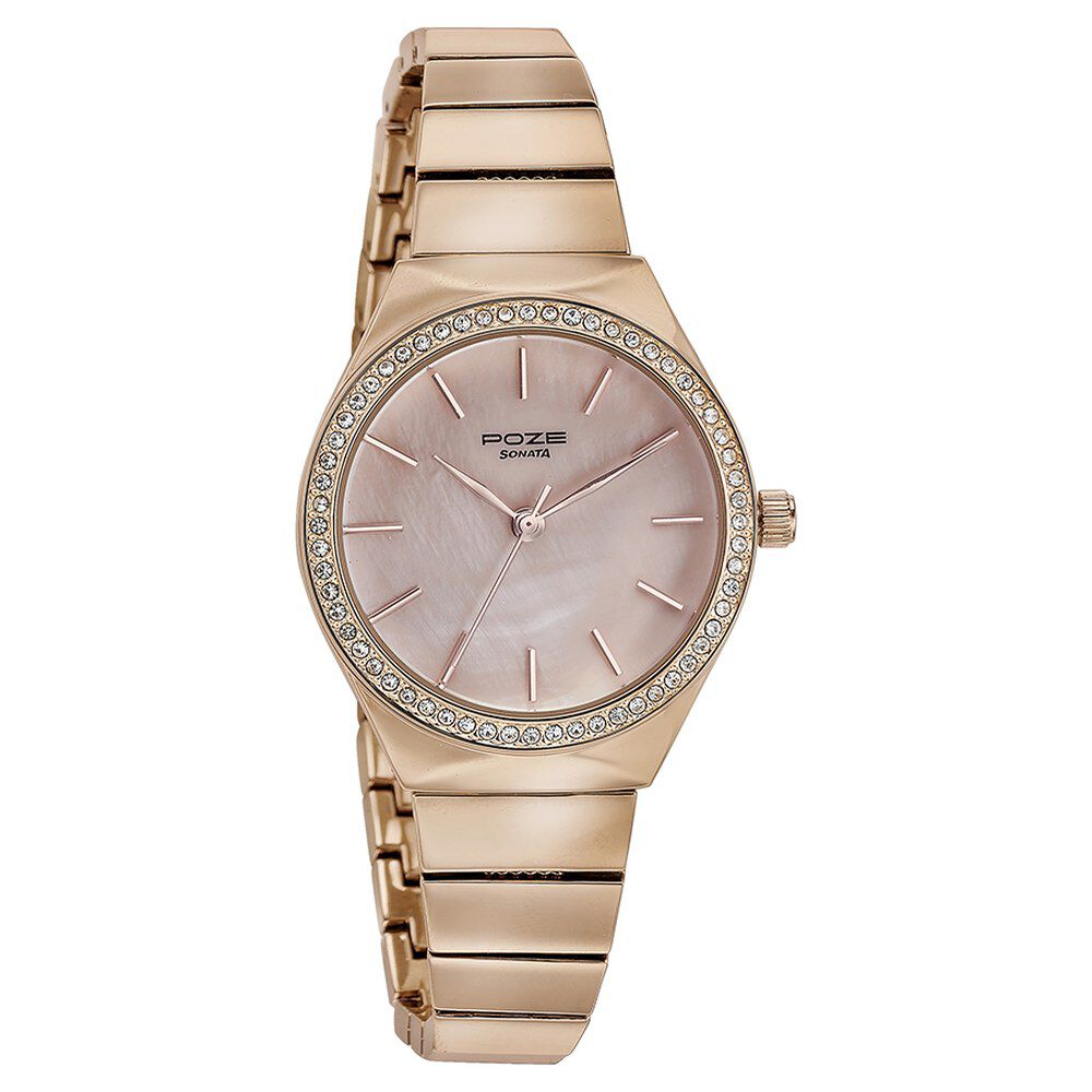 Sonata analog pink dial women's watch online