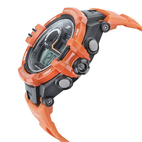 SF Digital Dial Orange PU Strap Watch for Men - image number 2