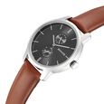Sonata Quartz Multifunction Grey Dial Leather Strap Watch for Men - image number 2