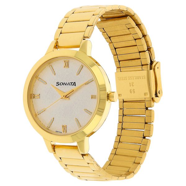 Sonata Elite Silver Dial Women Watch With Stainless Steel Strap - image number 1