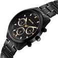 Sonata Summit Quartz Multifunction Black Dial Black Metal Strap Watch For Men - image number 4