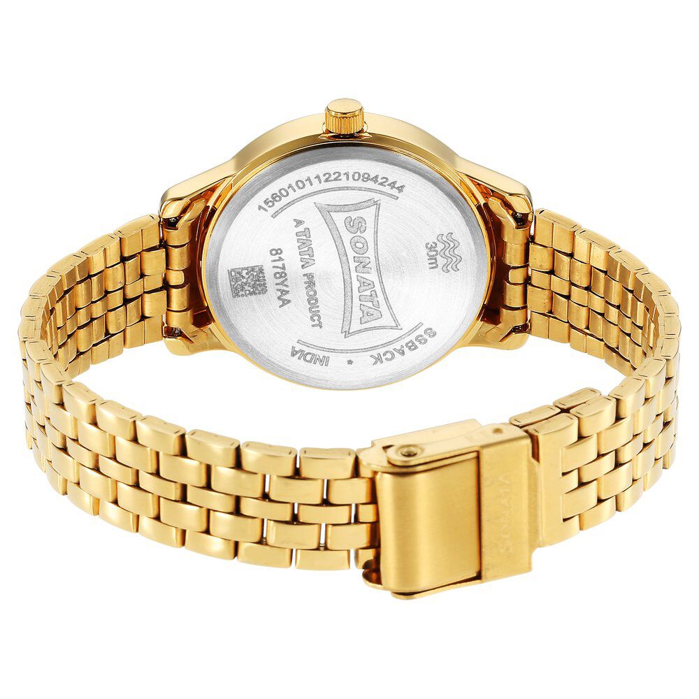 Sonata gold discount watch