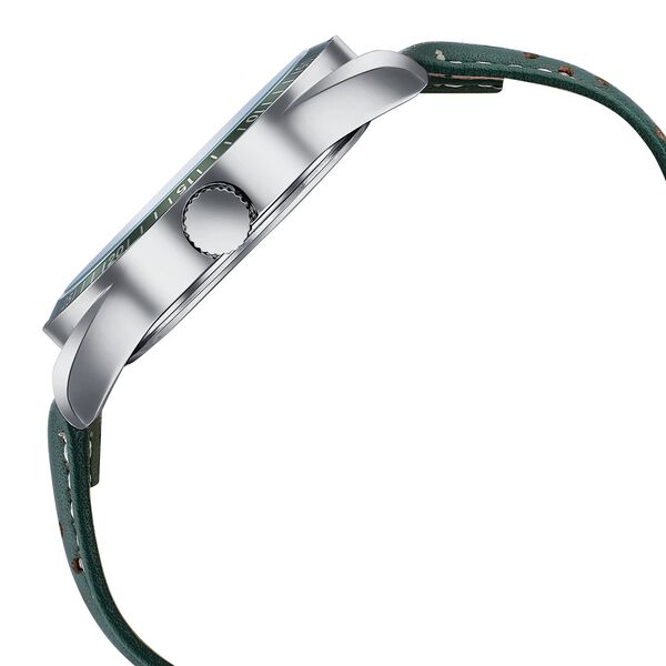 Sonata Poze Quartz Analog Green Dial Green Colour Leather Strap Watch For Men - image number 5