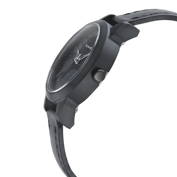 Sonata Essentials Black Dial Women Watch With Leather Strap - image number 2