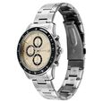 Sonata Chronos Quartz Analog with Date Champagne Dial Silver Colour Stainless Steel Strap Watch For Men - image number 2