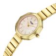 Poze Poze Quartz Analog Pink Dial Golden Stainless Steel Strap Watch For Women - image number 2