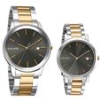 Sonata Quartz Analog with Date White Dial Leather Strap Watch for Couple