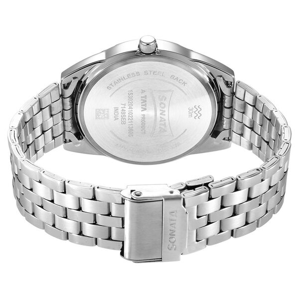 Sonata RPM Champagne Dial Stainless Steel Strap Watch for Men - image number 3
