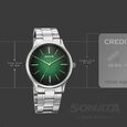 Sonata Aspire Quartz Analog Green Dial Stainless Steel Strap Watch For Men - image number 3