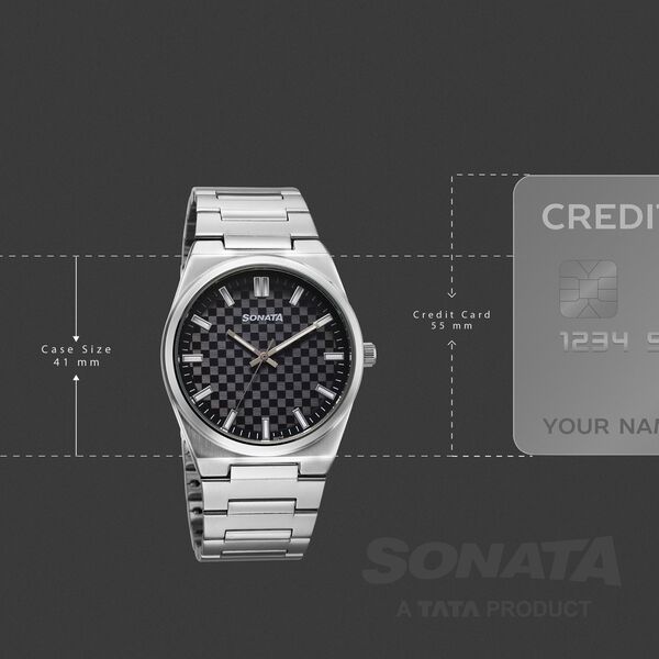 Sonata Festive Quartz Analog Multicoloured Dial Metal Strap Watch For Men - image number 3