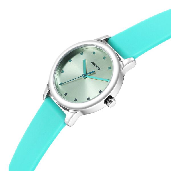 Sonata Splash Green Dial Women Watch With Plastic Strap - image number 2