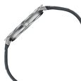 Sonata Sleek Black Dial Silver-Tone Leather Strap Watch - image number 4