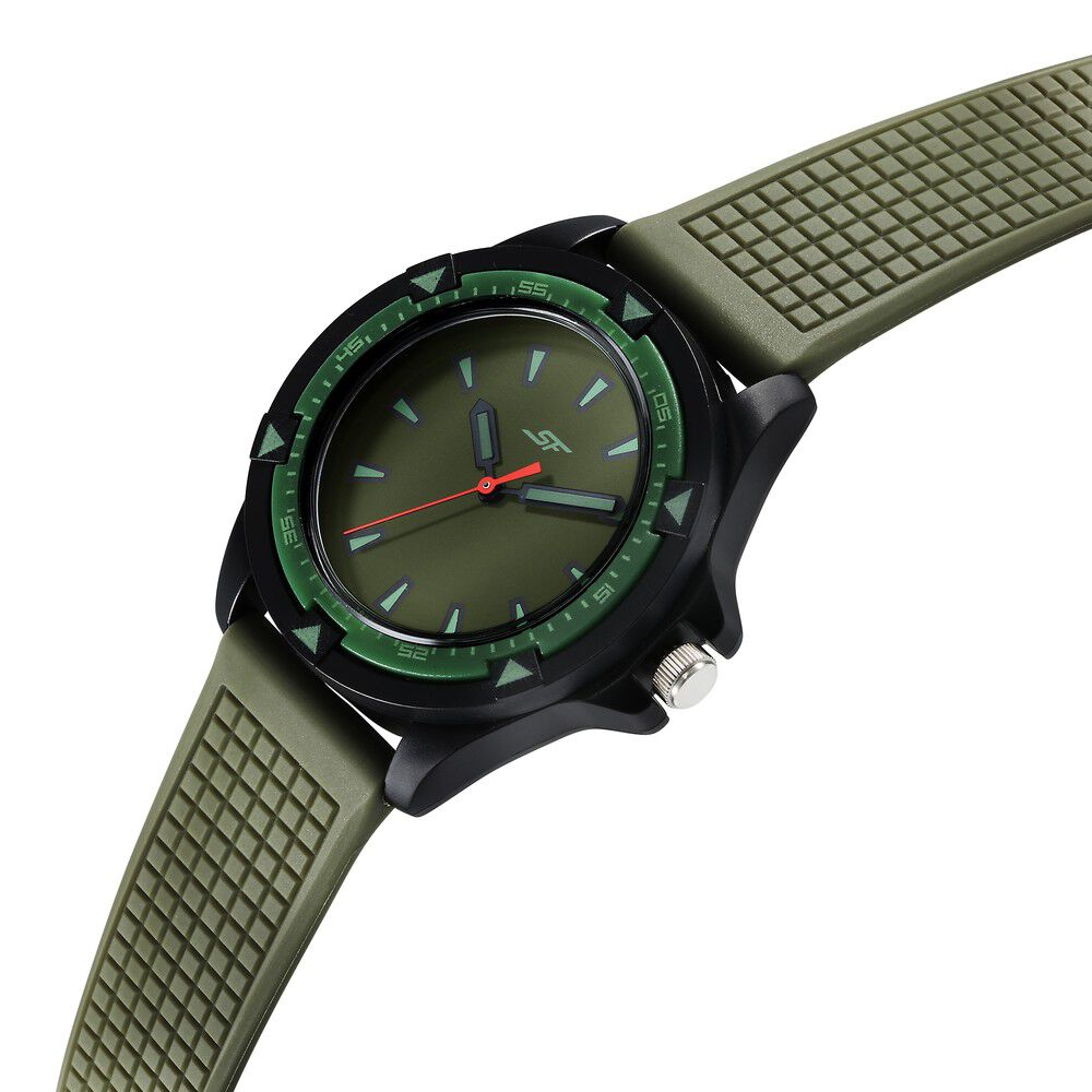 Green strap watch mens sale