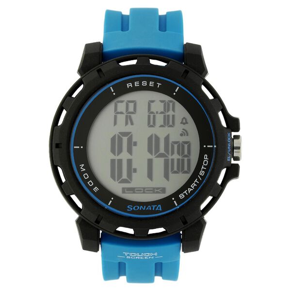 SF Digital Dial Silicone Strap Watch for Men - image number 0