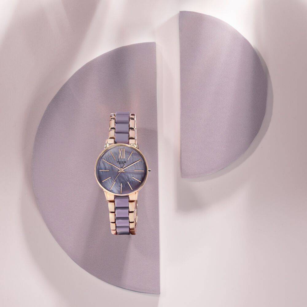 Sonata Poze Quartz Analog Pink Dial Metal Strap Watch For Women