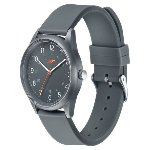 Sonata SF Field watch Quartz Analog Black Dial Grey Silicone Strap Watch For Men - image number 2