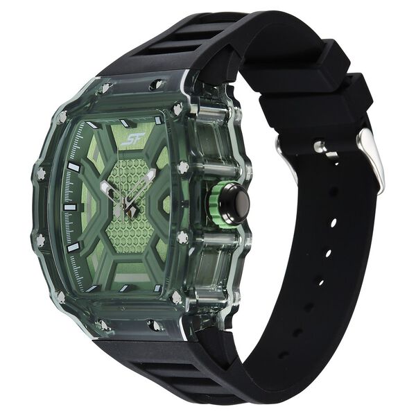 SF Maiden Voyage Sport Watch Green Dial And Black Strap Tonneau Shaped Case - image number 1