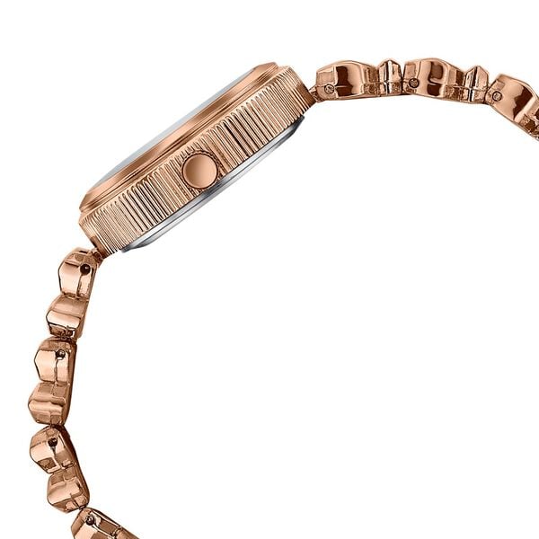 Poze By Sonata Quartz Analog Pink Dial Rose Gold Metal Strap Watch For Women - image number 5