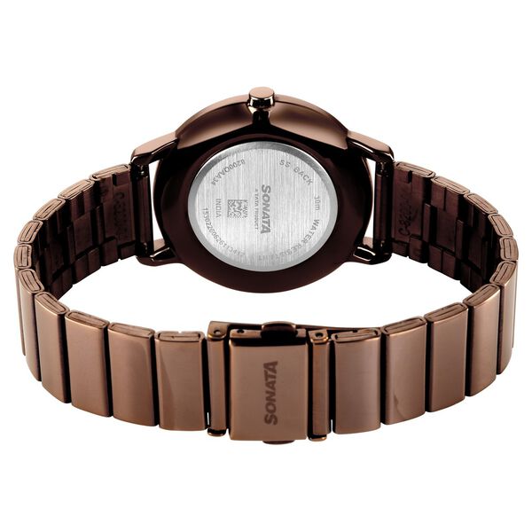 Sonata Sleek Women Charcoal Gray Dial Ultra-Slim Gunmetal Watch - image number 5