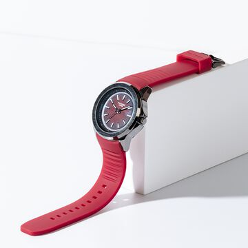 Sonata Poze Quartz Analog Red Dial Plastic Strap Watch For Men
