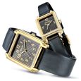 Sonata Quartz Analog Green Dial Leather Strap Watch for Couple - image number 0