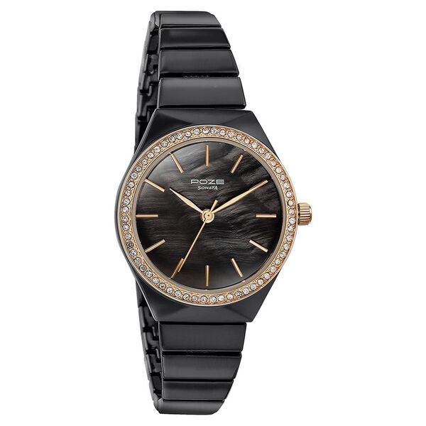 Sonata Poze Quartz Analog Brown Dial Metal Strap Watch for Women - image number 2