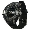 SF Chrome Quartz Analog Digital Dial PU Strap Watch for Men - image number 0