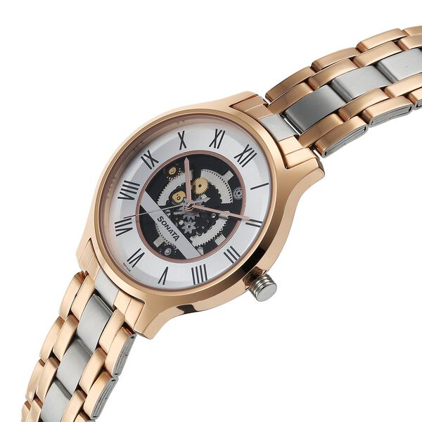 Sonata Unveil Quartz Analog Silver Dial Stainless Steel Strap Watch for Men - image number 2