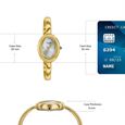 Poze Poze Quartz Analog Golden Dial Golden Metal Strap Watch For Women - image number 3