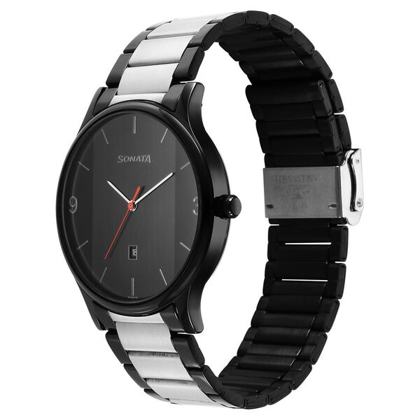 Sonata Quartz Analog Black Dial Watch for Men - image number 1