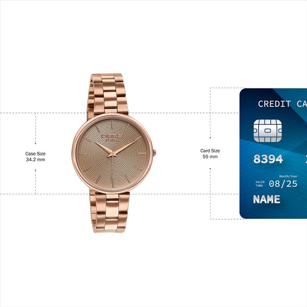Sonata Poze Quartz Analog Beige Dial Stainless Steel Strap Watch For Women - image number 3