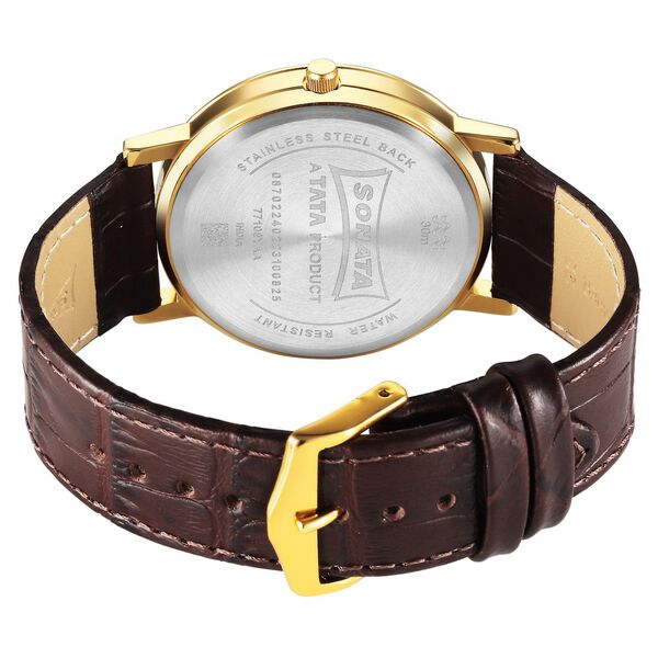 Sonata Utsav Quartz Analog Silver Dial Watch for Men - image number 3