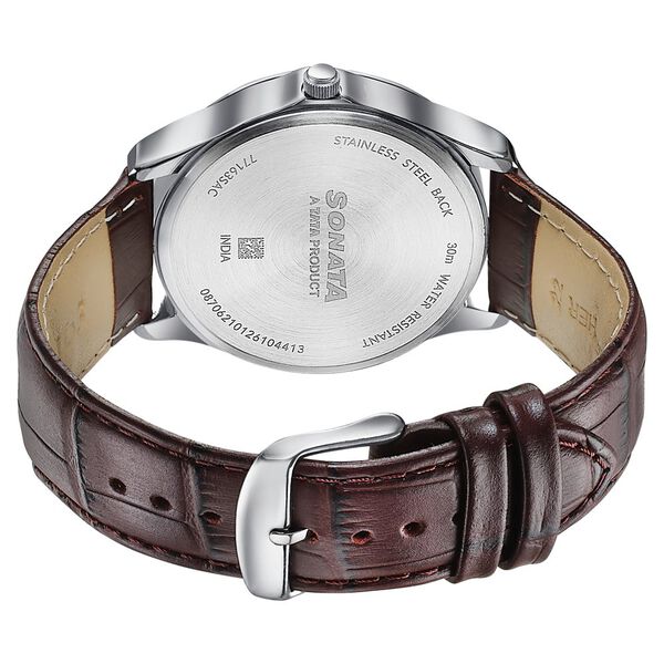Sonata Men's Work Wear silver dial Watch - Premium Multifunction design for everyday style - image number 5
