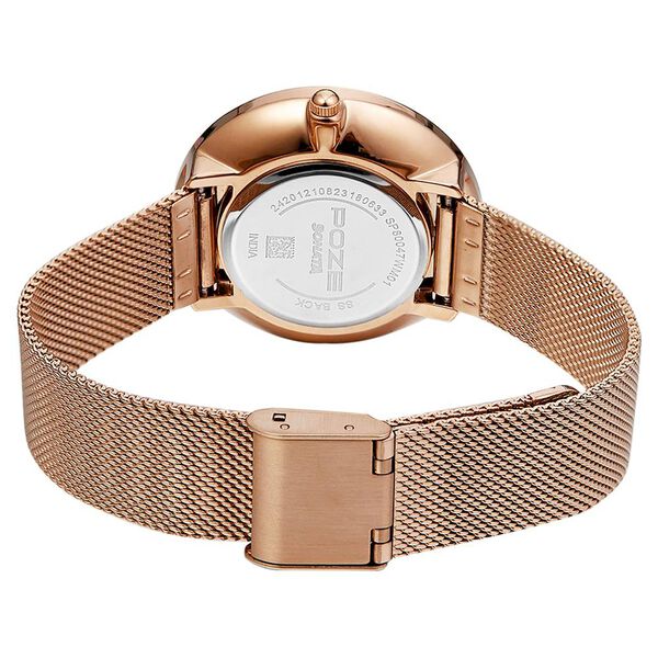 Poze by Sonata Quartz Analog White Dial Stainless Steel Strap Watch for Women - image number 4
