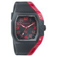 SF Quartz Analog Black Dial Plastic Strap Watch for Men