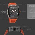 SF Maiden Voyage Sport Watch Black Dial And Orange Strap Tonneau Shaped Case with Multifunction movement - image number 3