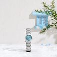 Poze Poze Quartz Analog Blue Dial Silver Metal Strap Watch For Women - image number 0