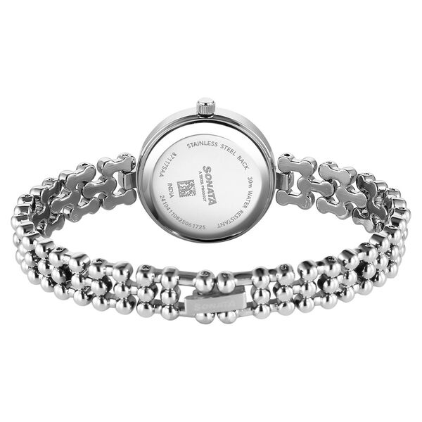 Sonata Festive Quartz Analog White Dial Metal Strap Watch For Women - image number 4