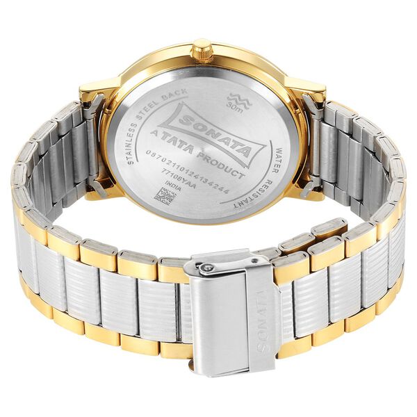 Sonata Utsav Quartz Analog Grey Dial Stainless Steel Strap Watch for Men - image number 3