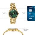Sonata Jashn Quartz Analog Green Dial Golden Metal Strap Watch For Couple - image number 4