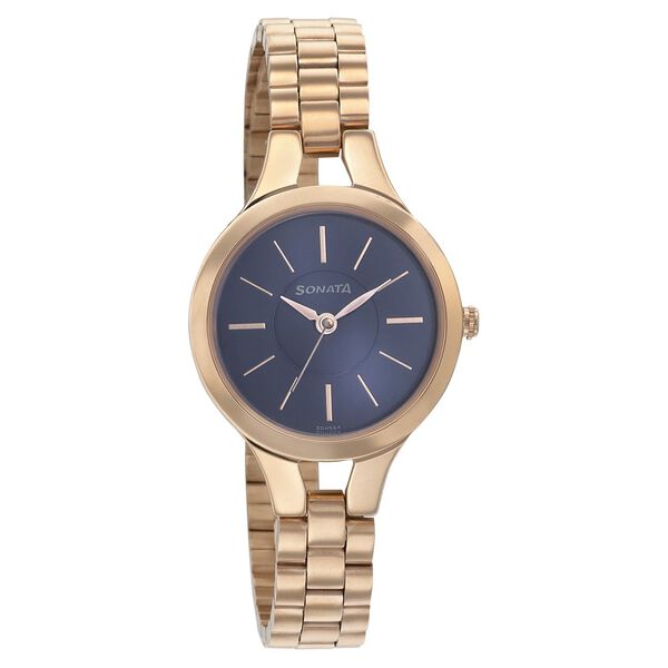 Sonata Blush Blue Dial Women Watch With Stainless Steel Strap - image number 0