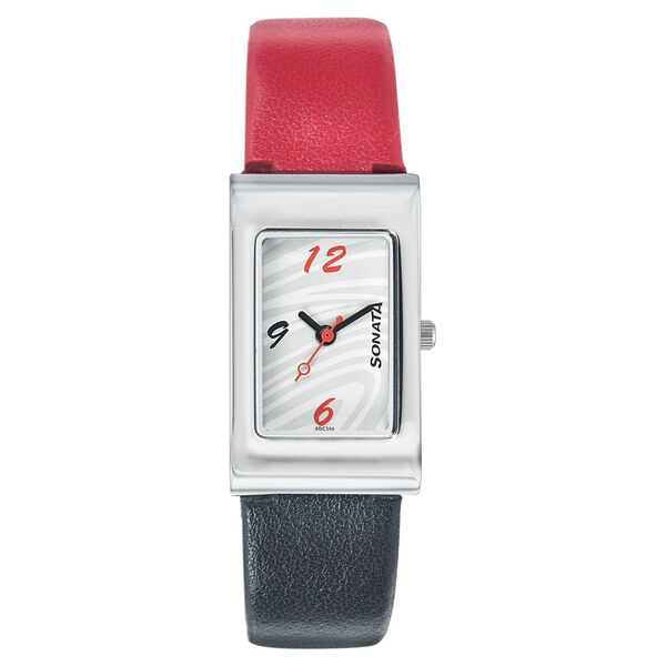 Sonata Quartz Analog White Dial Strap Watch for Women - image number 0